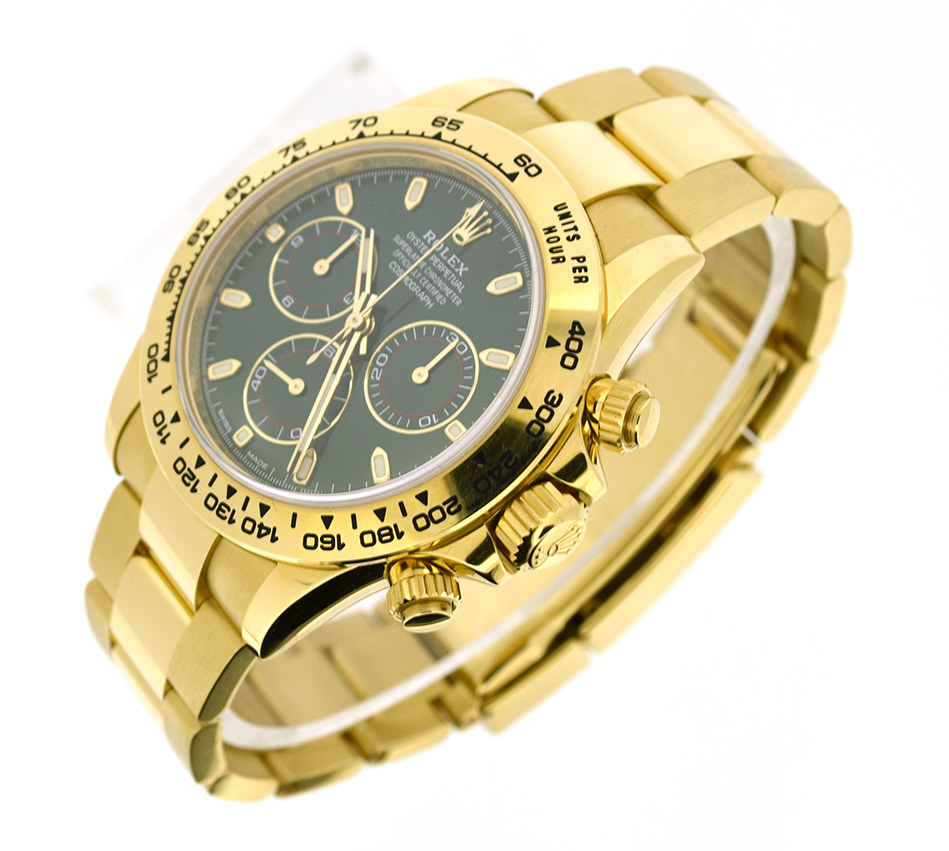 rolex-daytona-yellow-gold-green-dial-116508-02 - TimeWorld