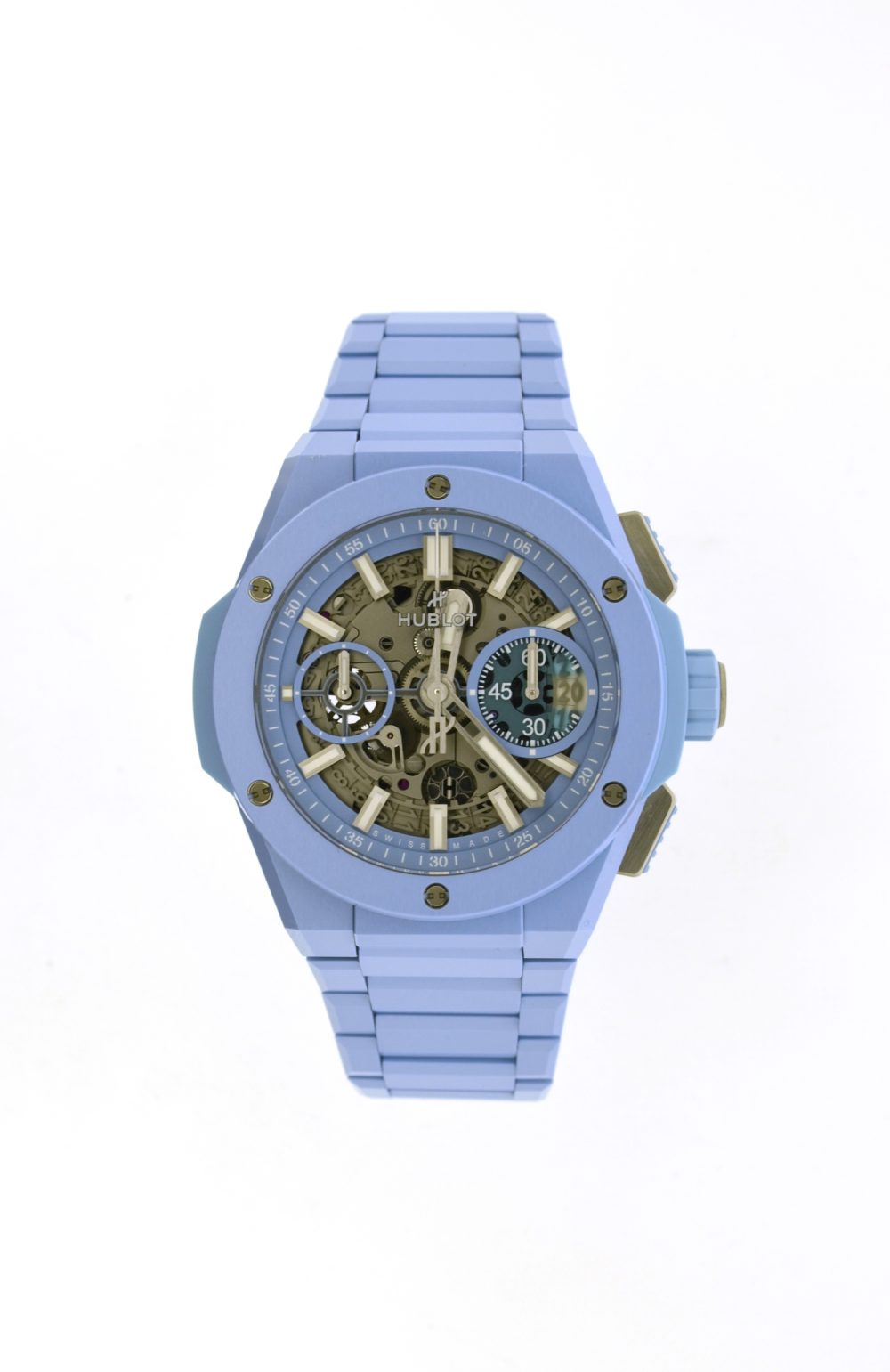 Hublot Integrated Sky Blue Ceramic 451.EX.5120.EX