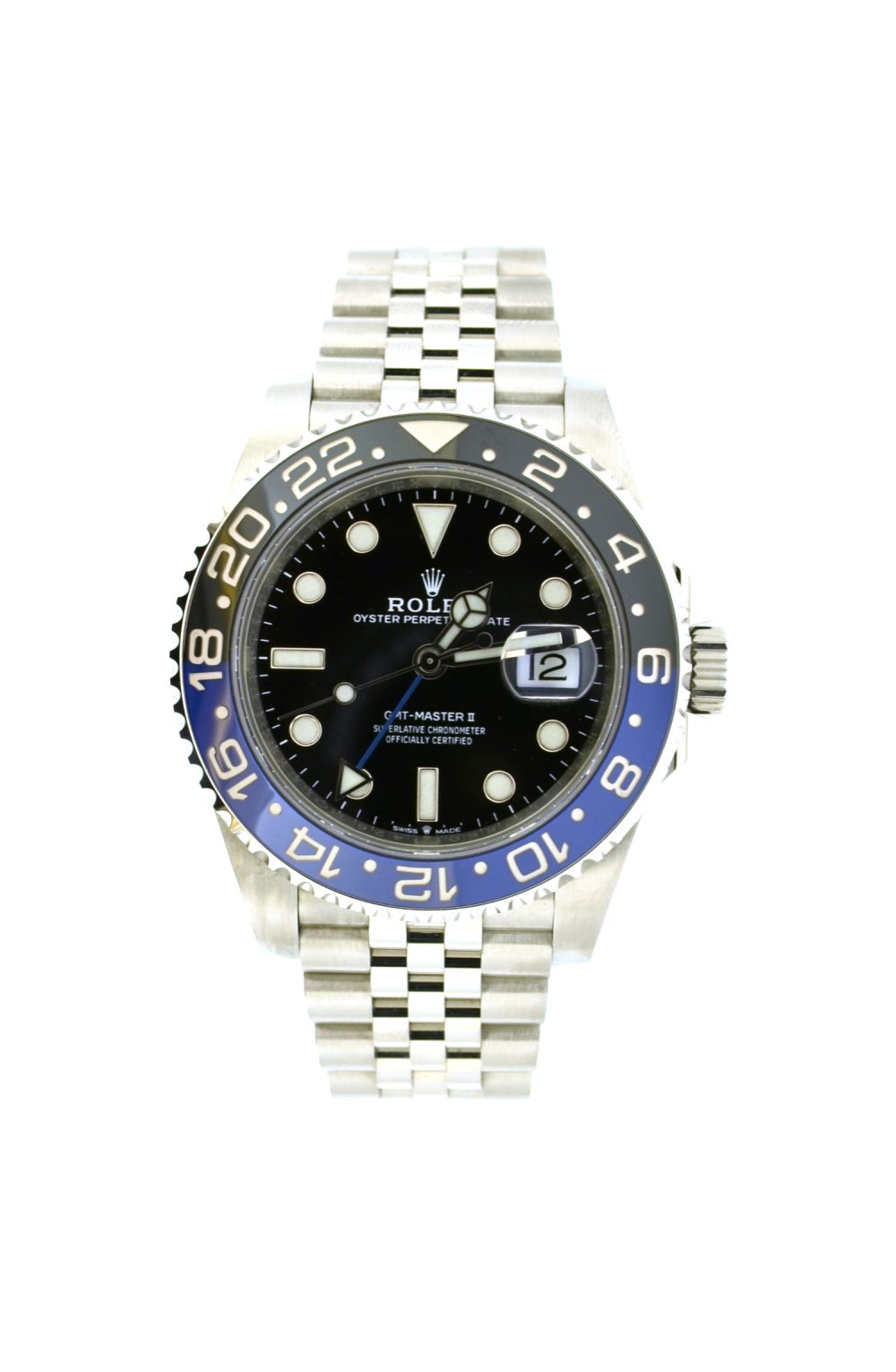 Rolex GMT Master II "Batgirl" Jubile 126710BLNR, brand new