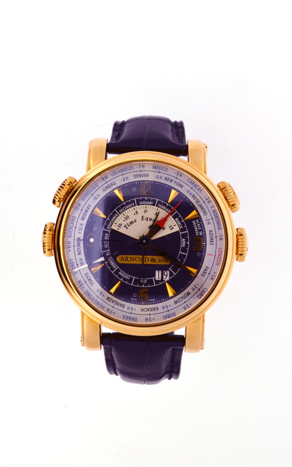 Arnold & Son Hornet worldtimer 1H6AP.B04A.C40B